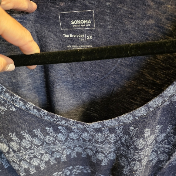 3X 3-tee Set, Sonoma Graphic Short Sleeve Tees - Light Blue, Dark Blue, - Picture 7 of 7